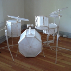 I would love to have these paper drums in my livingroom... what a conversation starter.