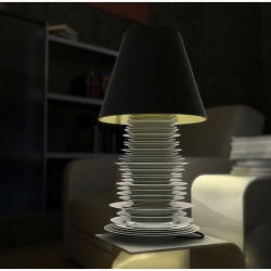 Lamp made from plates. Idea: Denis Belenko   
Model: Dmitriy Nkolaenko    
  
