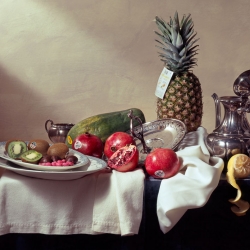 Andrzej Maciejewski's Garden of Eden is a series of still-life photographs inspired by old masters paintings. [Ed. Note: go to Works > Garden of Eden to see the gallery]