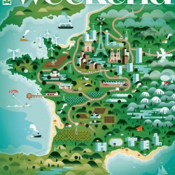 KHUAN+KTRON cover designs for Knack Weekend Magazine featuring the colorful maps of Italy, Iceland, France, Ireland and Greece. Check out those amazing details!