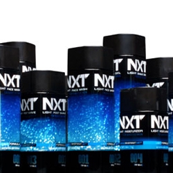 NXT - on packaging design innovation, they have injected air bubbles in their shaving products, used a clear blue container, and the led in the base lights it up like a lava lamp... Gimmicky, but interesting.