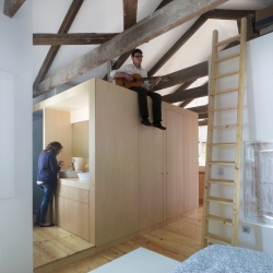 Principe’s Box House is a rehabilitation project of a 53 sqm apartment for a young couple in Pontevedra designed by Spanish studio u+a arquitectura.