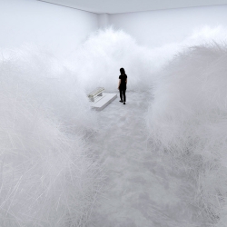 Tokujin Yoshioka has created the Tornado installation as a centerpiece of his first solo exhibition at the Saga Prefectural Art Museum in Kyushu, the island where the polyhedral designer grew up. 