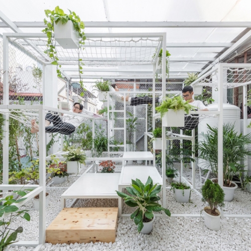 Vietnamese architect Hung Nguyen has conceived the Pavilion of Origins, a structure that uses living plants to purify the air. 