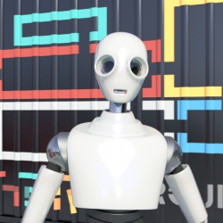 An interesting take on an architectural walkthrough. The once homeless viral robot ahd168 takes you on a tour of his new place of work, The Sharp Project. 