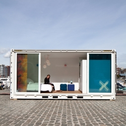 Sleeping Around transformed 20 feet containers into luxurious hotel rooms.
