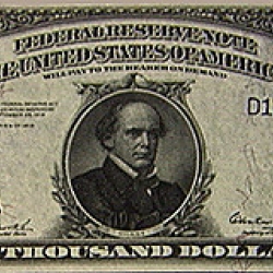Cool photos of $500, $1,000, $5,000, and $10,000 bills.  Discountinued in 1969, printing stopped in 1945.  
