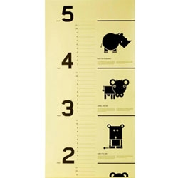 Playful and educational Growth Chart by Basic Shapes. The animals have been designed exclusively through combinations of  squares, circles and triangles. 