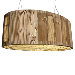 Nori Morimoto's Forest Pendant Lamp is a gorgeous piece of work - the shade is made up of thin, hand-cut strips of wood. 