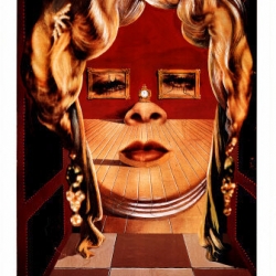 3-D video rendition of Salvador Dali's famous  "Face of Mae West" collage.