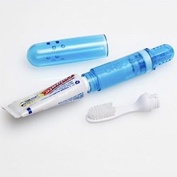 Josh Spear got a sneak peak of the new OHSO travel toothbrush...it's super cute and colorful!