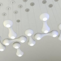 Australian designer Gregory Bonasera designed these beautiful ceramic light fixtures called 	Infiniti Pendant Downlight.