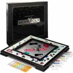 Monopoly is my favorite board game... and this new limited edition barnes and nobles exclusive ONYX Set is pretty sleek ~ check out the nice bank and property holders close up as well.