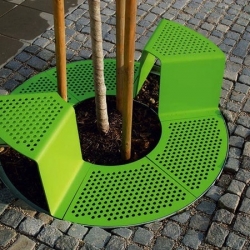 'Sinus' by Roman Vrtiska is a circular bench that fits around the trees.