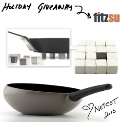 Holiday Giveaway #16: Fitzsu! The awesome modern gift store fits our kitchen theme today with a chance to win the Boomerang Wok and Alea 16 pc. Stone Trivet!