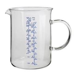 Just got two of these big glass measuring cup/beakers at IKEA ~ for only $2.95 each!!! Whether for measuring, giant mug, pens, flowers, or more... love it! and its microwave, dishwasher, and oven safe!