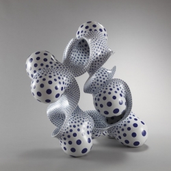 Strange and sculptural ceramics by Japanese artist Harumi Nakashima at Nilsson & Chiglien Gallery in Paris.