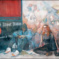 The art of the late Marvin Franklin will be on display through March 30th at the NY Transit Museum.