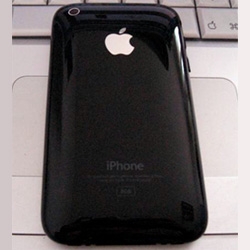 Another claim for the glossy black plastic iPhone 2, apparently with chrome volume buttons now.  Beyond 3G data, it supposedly will have real GPS too.