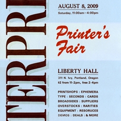 So excited for Portland's Printer's Fair in August.