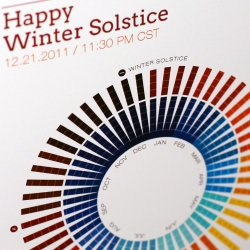 New Winter Solstice infographic design by BrainstormOverload - download the free holiday card version.