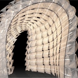 Lightweight Fabric Structures Fabricated with extruded plastic.