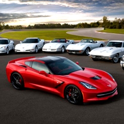 Chevrolet shows the new 2014 Corvette Stingray at the Detroit Auto Show. With a new look and an awesome logo, the new Vette is looking good!