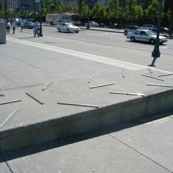 interesting post on anti-skating devices on the Embarcadero.  always interesting to look at the design of public spaces.  via coudal.