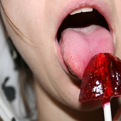 Tongue Sucker: A Participatory Project by Zarah Ackerman  - Sugar, corn syrup, flavour, colour, artist’s saliva. Cast from the artist’s tongue in a limited edition of 250.