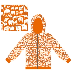 Jason Cho's elephant print on this possible hoodie is adorable