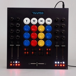 MIDIY!!! A really retro oriented midi controller box. Like the coloured buttons remembering Phoenix electronic arcade game consolle.