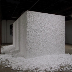 Fascinating 'Environmentally Unfriendly Monoliths' made of polystyrene by New Zealand artist Peter Robinson.