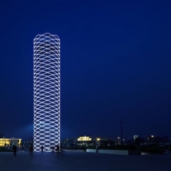'Tower of Ring' by the Japanese architects Anna Nakamura and Taiyo Jinno in Tianjin - China. 