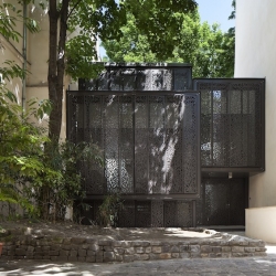 House "stairs" (Maison Escalier) by the French architect Jacques Moussafir in St Germain des Prés , Paris France.
