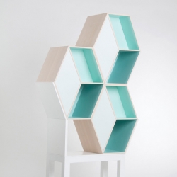 'Cubious' Bookcase by the designer Kristina Lindqvist. 