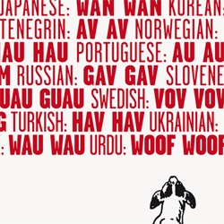 What does a dog say in Spanish? Chinese Mandarin? Esperanto? Thanks to Javier Jaén, now you know. 