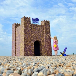 Giant Chocolate Castle on Brighton Beach 