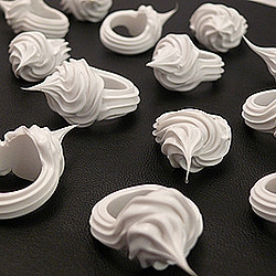 meringue rings? made of silicon - by German designer Tanja Hartmann