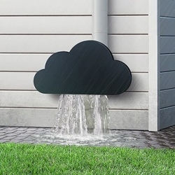Russian designer Dmitriy Kulyev created a cloud that produces rain from rain. The Cloud Rainwater Pipe Attachment will make everyone smile.