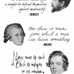 Floating head Classical composers offer up thoughts on birthday boy J.S. Bach - in a neat and tidy graphic!