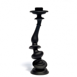 Distortion Candlestick by Areaware. A traditional candlestick form is distorted through a 3D rendering program, rapid prototyped, then cast.