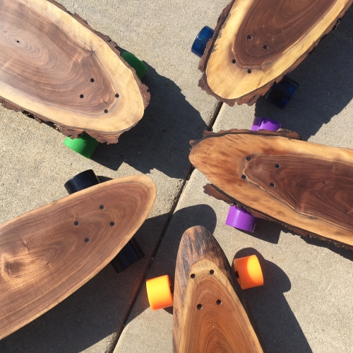 Chicago based furniture company, 31 & Change, releases 16 one-of-a-kind skateboards for summer 2016. If Tony Hawk and Paul Bunyan had a skateboard baby it would be these limited edition Logan Blvd boards. Made from live edge walnut slabs.