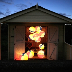 'Beach Ball Lights' lamps by designer Toby Sanders.