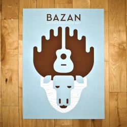 Bazan living room tour poster by Bandito Design Co. simple use of negative space and bold color
