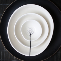 Beautiful Tree Silhouette Nesting Bowls from Glenn Tebble Homewares. Hand Made in Melbourne, Australia.