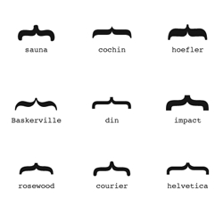 Typographic moustaches by Publicité Actuelle just in time for Moustache May. 