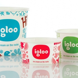 Anna Geslev studio came up with a fun and colorful project for igloo ice cream.