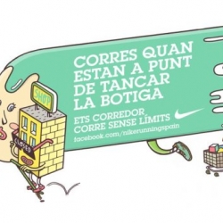 Nike hired illustration team Brosmind to create a campaign to promote running awareness in Spain. The 19 designs show characters in a variety of activities - everything from running errands to running from someone trying to steal your wallet.