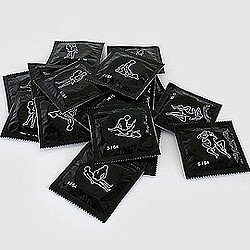 Kama Sutra Condoms by Atypyk over at Charles and Marie ~ collect 'em like baseball cards they say... since 10 to a pack and oh so many positions...