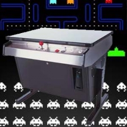 Loaded with PacMan, Donkey Kong, Galaga, Space Invaders, Frogger and 44 other pre-installed timeless games, the 80's Gaming Table is a modern take on an old classic.